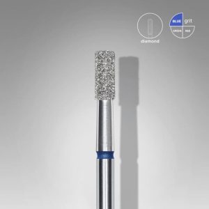 Capat freza/bit diamantat cilindru albastru Staleks Pro Expert 2,5mm/6mm FA20B025/6