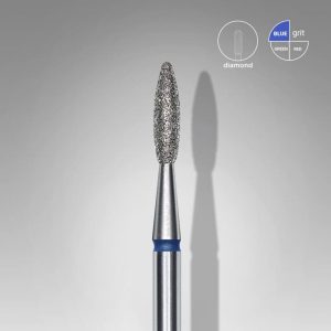 Capat freza/bit diamantat flacara albastru Staleks Pro Expert 2,1mm/8mm FA10B021/8