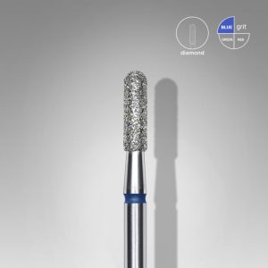 Capat freza/bit diamantat cilindru rotunjit albastru Staleks Pro Expert 2,3mm/8mm FA30B023/8