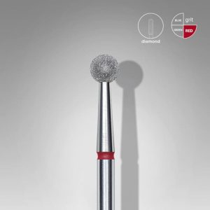 Capat freza/bit diamantat sfera rosu Staleks Pro Expert D. 4mm FA01R040