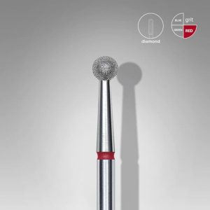 Capat freza/bit diamantat sfera rosu Staleks Pro Expert D. 3,5mm FA01R035