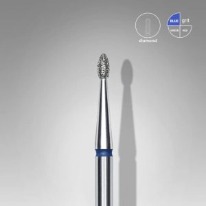 Capat freza/bit diamantat picatura albastru Staleks Pro Expert 1,6mm/3,4mm FA50B016/3.4