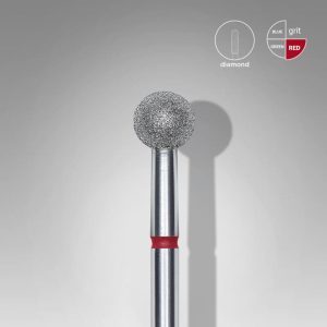 Capat freza/bit diamantat sfera rosu Staleks Pro Expert D. 5mm FA01R050