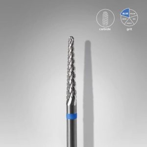 Capat freza/bit carbid con subtire albastru Staleks Pro Expert 2,3mm/14mm FT71B023/14