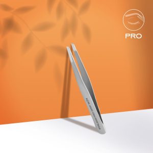 Penseta pentru sprancene Staleks Pro Expert cu margini inguste/tesite TE-10/4