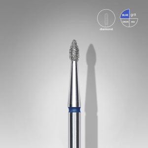 Capat freza/bit diamantat picatura medie albastru Staleks Pro Expert 1,8mm/4mm